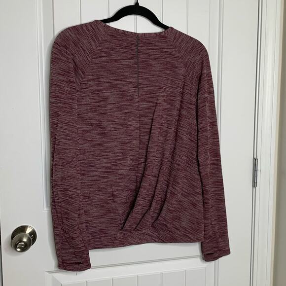 Lululemon &go city pullover top size 8 bordeux heather - Picture 4 of 4
